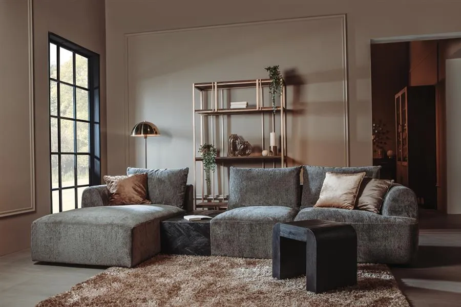 Canterbury 2 5-AR + Chaise L - Mona 464 Cement Grey Superprijs